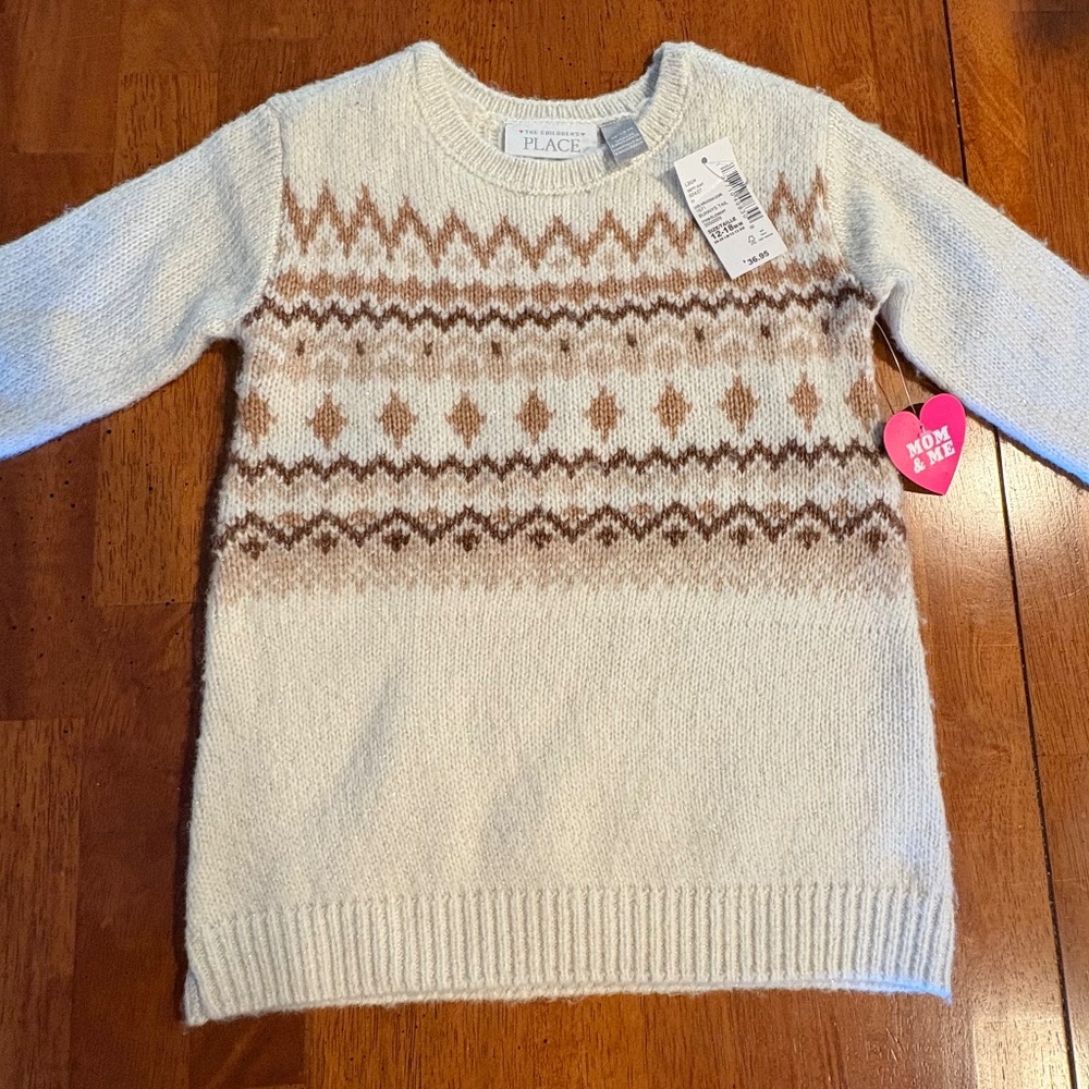 Girls Sweater Dress Knee Length Long Sleeve Size 12M to 18M Childrens Place NWT